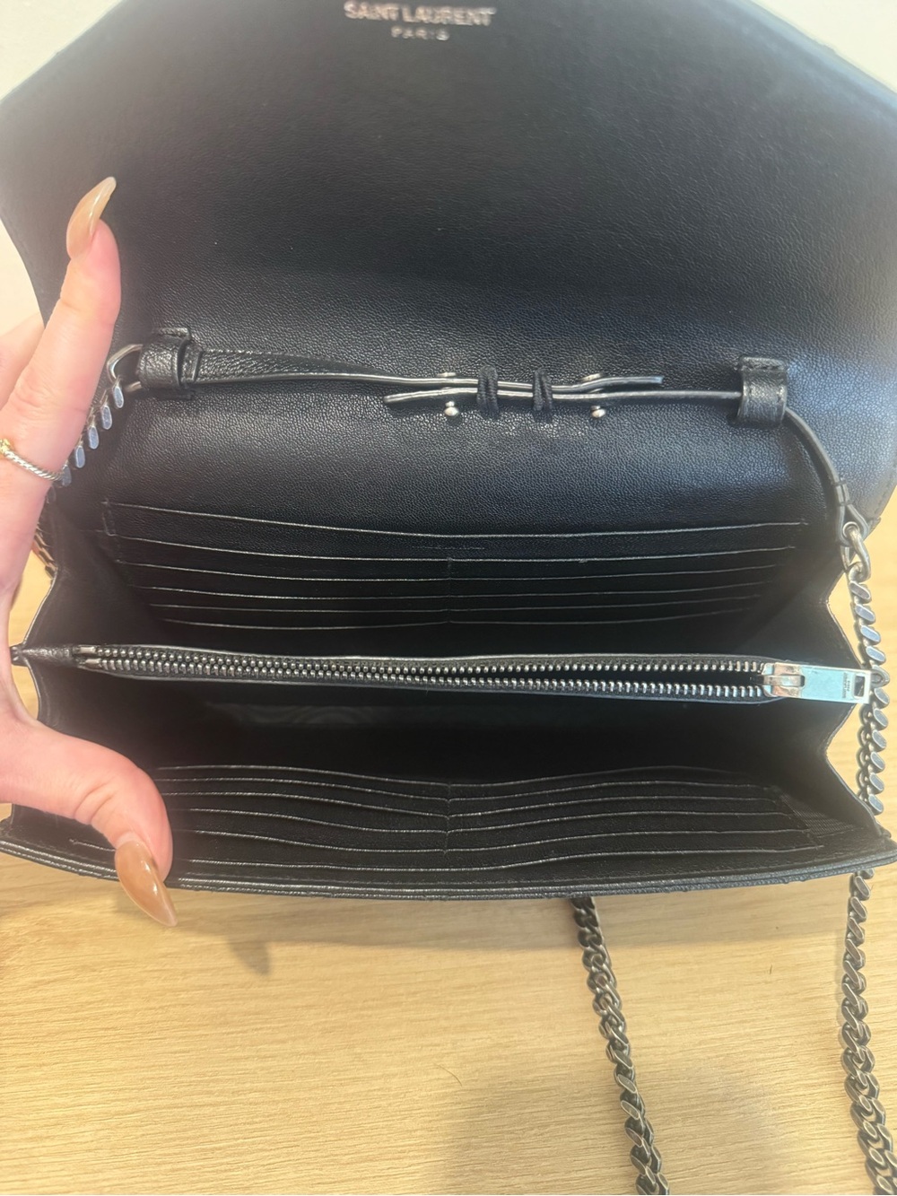 Yves Saint Laurent Black Quilted Leather Chain Crossbody - Picture 4 of 4